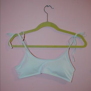 White Boutinela tie shoulder swim top